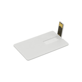 4GB USB-Kreditkarte - Weiss bedrucken, Art.-Nr. LT26302-N0001