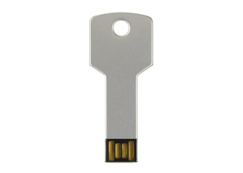 8GB USB-Stick Schlüssel - Silber bedrucken, Art.-Nr. LT26903-N0005