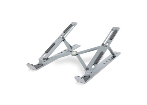 1208 | Foldable Laptop Stand - Gun metal - light bedrucken, Art.-Nr. LT40311-N0034