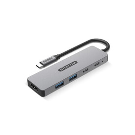 Sitecom CN-5502 5 in 1 USB-C Power Delivery Multiport Adapter - Grau bedrucken, Art.-Nr. LT40603-N0061