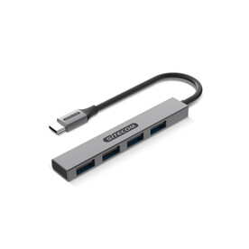 Sitecom CN-5001 USB-C to 4x USB-A Nano hub - Grau bedrucken, Art.-Nr. LT40606-N0061