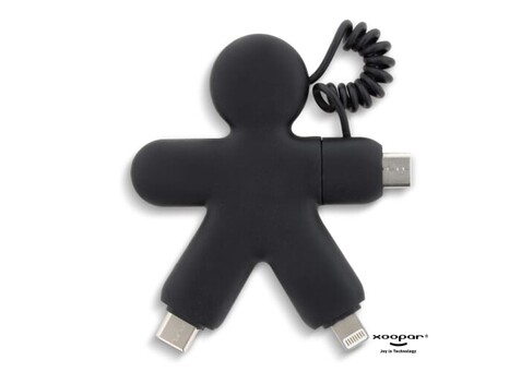 2064 | Xoopar Buddy Eco Charging Cable - Schwarz bedrucken, Art.-Nr. LT41000-N0002 2064 | Xoopar Buddy Eco Charging Cable - Schwarz bedrucken, Art.-Nr. LT41000-N0002