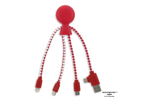 2081 | Xoopar Mr. Bio Charging cable - Rot bedrucken, Art.-Nr. LT41004-N0021