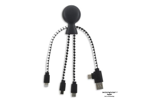 2081 | Xoopar Mr. Bio Charging cable - Schwarz bedrucken, Art.-Nr. LT41004-N0002