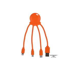 2087 | Xoopar Octopus Charging cable - Orange bedrucken, Art.-Nr. LT41005-N0026