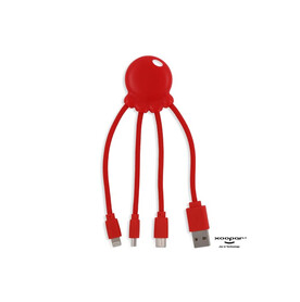 2087 | Xoopar Octopus Charging cable - Rot bedrucken, Art.-Nr. LT41005-N0021