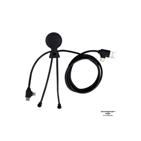 2089 | Xoopar Mr. Bio Long Power Delivery Cable with data transfer - Schwarz bedrucken, Art.-Nr. LT41007-N0002