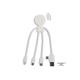 2099 | Xoopar Mr. Bio Smart Charging cable with NFC - Weiss bedrucken, Art.-Nr. LT41008-N0001