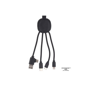 4000 | Xoopar Iné Smart Charging cable with NFC - Schwarz bedrucken, Art.-Nr. LT41013-N0002