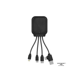 4001 | Xoopar Iné Gamma Charging cable with NFC and 3.000mAh Powerbank - Schwarz bedrucken, Art.-Nr. LT41014-N0002