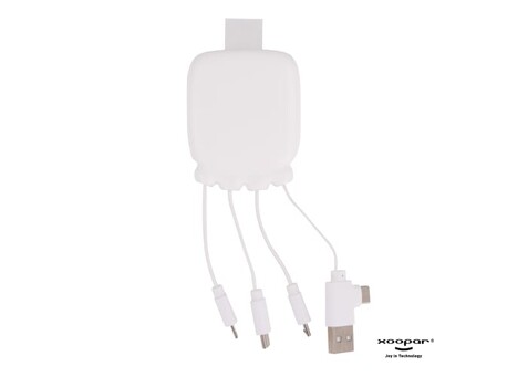 3192 | Xoopar Octopus Gamma 2 Powerbank with Bio Charging cable 3000mAh - Weiss bedrucken, Art.-Nr. LT41410-N0001 3192 | Xoopar Octopus Gamma 2 Powerbank with Bio Charging cable 3000mAh - Weiss bedrucken, Art.-Nr. LT41410-N0001