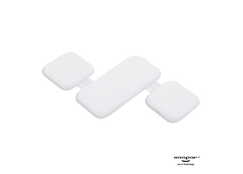 3188 | Xoopar Trafold 3 Wireless charger 15W - Weiss bedrucken, Art.-Nr. LT41505-N0001