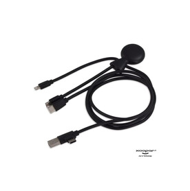 3199 | Xoopar Mr. Bio Powerbank and Cable pack 7000mAh - Schwarz bedrucken, Art.-Nr. LT41713-N0002