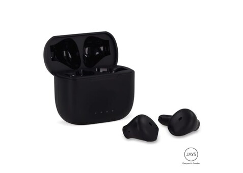 T00258 | Jays T-Five Bluetooth-Ohrhörer - Schwarz bedrucken, Art.-Nr. LT45309-N0002