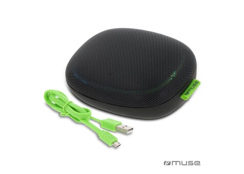 M-330 DJ | Muse 5W Bluetooth Speaker With Ambiance Light - Schwarz bedrucken, Art.-Nr. LT45803-N0002