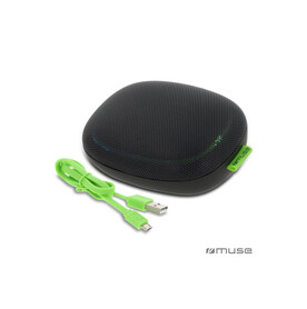 M-330 DJ | Muse 5W Bluetooth Speaker With Ambiance Light - Schwarz bedrucken, Art.-Nr. LT45803-N0002