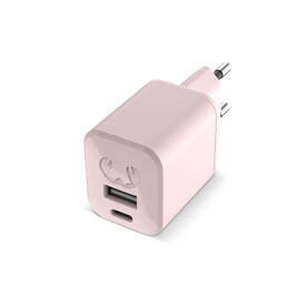 2WC30 I Fresh &amp;#039;n Rebel Mini Charger USB-C + A PD // 30W - Pastellrosa bedrucken, Art.-Nr. LT49407-N0079