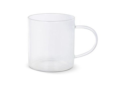 Kaffeeglas mit Griff Vardez 300 ml - Transparent bedrucken, Art.-Nr. LT50561-N0004