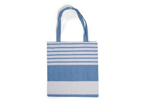Sagaform Ella Hamam Baumwolltasche 41x38 cm - Blau bedrucken, Art.-Nr. LT52000-N0011