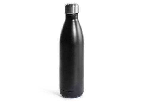 Sagaform Nils Stahlflasche Groß 750ml - Schwarz bedrucken, Art.-Nr. LT52016-N0002
