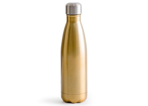 Sagaform Nils Stahlflasche 500ml - Gold bedrucken, Art.-Nr. LT52017-N0006