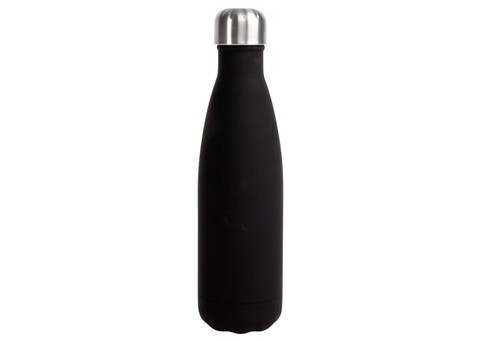 Sagaform Nils Stahlflasche Gummi 500ml - Schwarz bedrucken, Art.-Nr. LT52022-N0002 Sagaform Nils Stahlflasche Gummi 500ml - Schwarz bedrucken, Art.-Nr. LT52022-N0002