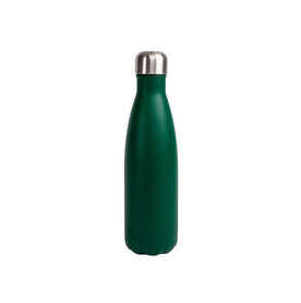 Sagaform Nils Stahlflasche Pulverbeschichtet 500 ml - Dunkelgrün bedrucken, Art.-Nr. LT52029-N0030