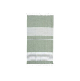Sagaform Ella Hamam-Handtuch Bio-Baumwolle 145x250cm - Grün bedrucken, Art.-Nr. LT52051-N0031