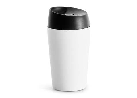 Sagaform Loke Reisebecher Farbe beschichtet 240ml - Weiss bedrucken, Art.-Nr. LT52101-N0001