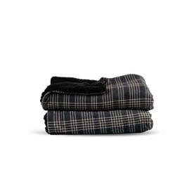 Sagaform Rut Fleece kariert - Schwarz bedrucken, Art.-Nr. LT52227-N0002