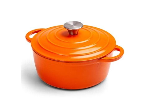 Orrefors Jernverk Große emaillierte Kasserolle 5L - Orange bedrucken, Art.-Nr. LT54011-N0026