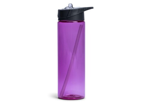 Lord Nelson Wasserflasche mit Strohhalm 700ml - Rosa bedrucken, Art.-Nr. LT54306-N0076
