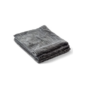 Kosta Linnewafveri Fleece Plaid Jaquard 130x170 cm - Dunkelgrau bedrucken, Art.-Nr. LT54502-N0060