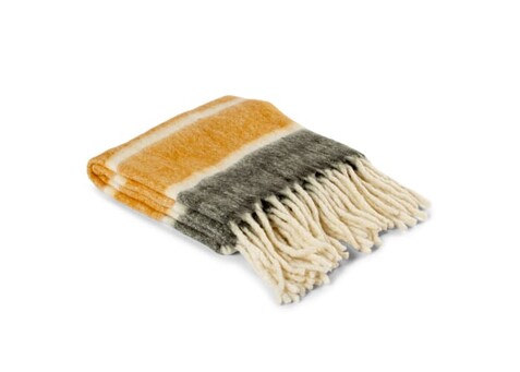 Kosta Linnewäfveri Wollplaid Streifen - Beige bedrucken, Art.-Nr. LT54507-N0055