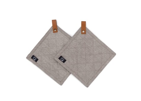Kosta Linnewäfveri 2er-Pack Topflappen - Grau bedrucken, Art.-Nr. LT54510-N0061
