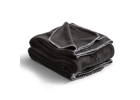 Nightingale Fleece-Poncho 120x160 cm - Schwarz bedrucken, Art.-Nr. LT54901-N0002