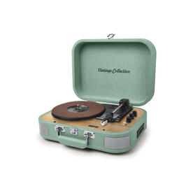 MT-201 | Muse vintage Plattenspieler Bluetooth und AUX-Anschluss 2x5W - Hellgrün bedrucken, Art.-Nr. LT55014-N0032 MT-201 | Muse vintage Plattenspieler Bluetooth und AUX-Anschluss 2x5W - Hellgrün bedrucken, Art.-Nr. LT55014-N0032