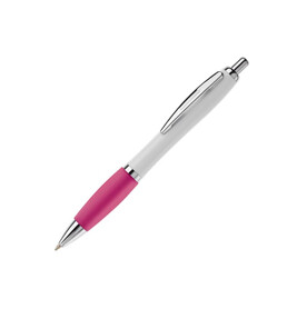 Kugelschreiber Hawaï weiß - Weiss / Rosa bedrucken, Art.-Nr. LT80432-N0176