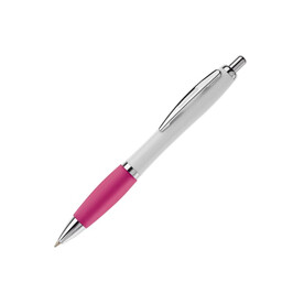 Kugelschreiber Hawaï weiß - Weiss / Rosa bedrucken, Art.-Nr. LT80432-N0176