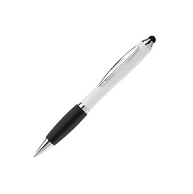 Kugelschreiber Hawaï Stylus weiß - Weiss / Schwarz bedrucken, Art.-Nr. LT80433-N0102 Kugelschreiber Hawaï Stylus weiß - Weiss / Schwarz bedrucken, Art.-Nr. LT80433-N0102