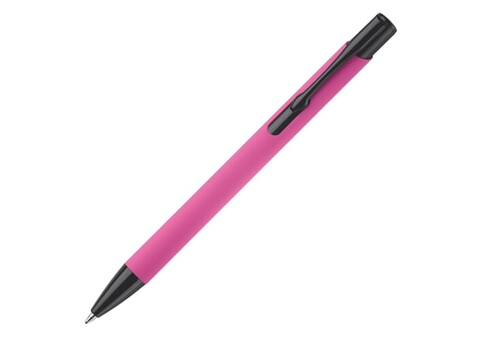 Kugelschreiber Alicante Soft Touch - Rosé / Schwarz bedrucken, Art.-Nr. LT80537-N7602