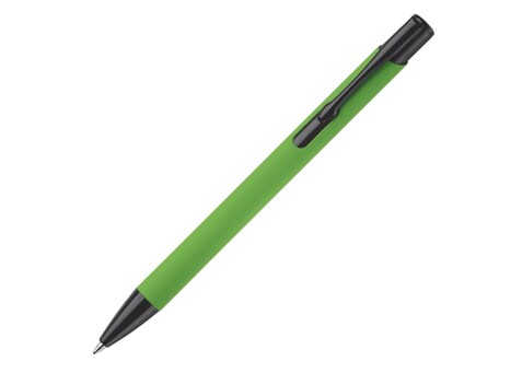 Kugelschreiber Alicante Soft Touch - Hellgrün / Schwarz bedrucken, Art.-Nr. LT80537-N3202