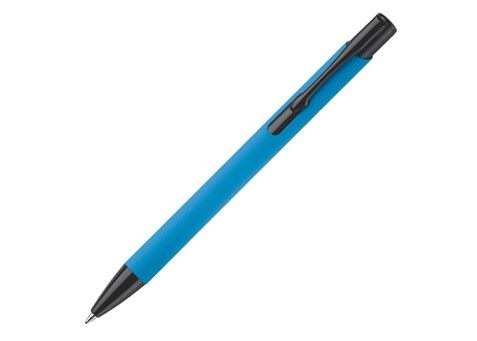 Kugelschreiber Alicante Soft Touch - Hellblau / Schwarz bedrucken, Art.-Nr. LT80537-N1202