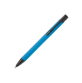 Kugelschreiber Alicante Softtouch - Hellblau / Schwarz bedrucken, Art.-Nr. LT80537-N1202