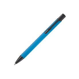 Kugelschreiber Alicante Softtouch - Hellblau / Schwarz bedrucken, Art.-Nr. LT80537-N1202