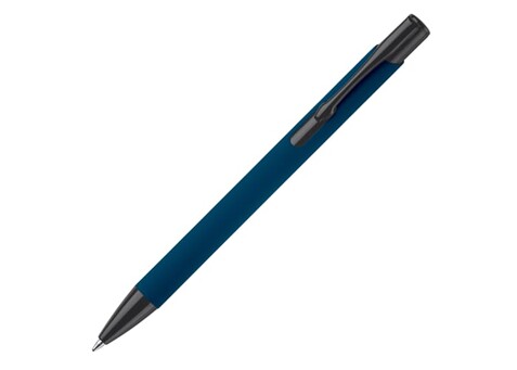 Kugelschreiber Alicante Soft Touch - Dunkelblau / Schwarz bedrucken, Art.-Nr. LT80537-N1002