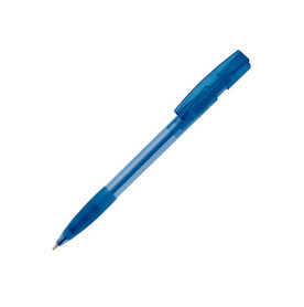 Kugelschreiber Nash Transparent mit Gummigriff - Transparent Blau bedrucken, Art.-Nr. LT80802-N0411 Kugelschreiber Nash Transparent mit Gummigriff - Transparent Blau bedrucken, Art.-Nr. LT80802-N0411