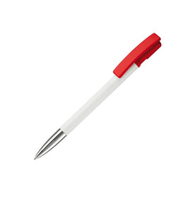 Kugelschreiber Nash Hardcolour mit Metallspitze - Weiss / Rot bedrucken, Art.-Nr. LT80804-N0121 Kugelschreiber Nash Hardcolour mit Metallspitze - Weiss / Rot bedrucken, Art.-Nr. LT80804-N0121