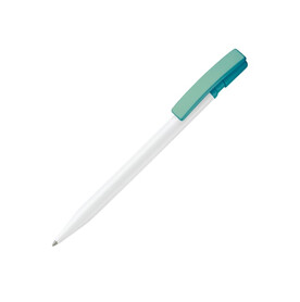 Kugelschreiber Nash Hardcolour - Weiss / Türkis bedrucken, Art.-Nr. LT80815-N0137 Kugelschreiber Nash Hardcolour - Weiss / Türkis bedrucken, Art.-Nr. LT80815-N0137