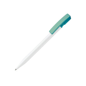 Kugelschreiber Nash Hardcolour - Weiss / Türkis bedrucken, Art.-Nr. LT80815-N0137 Kugelschreiber Nash Hardcolour - Weiss / Türkis bedrucken, Art.-Nr. LT80815-N0137